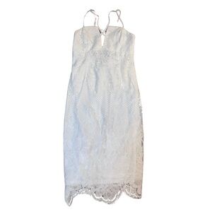 Lulu's White Lace Dress with Straps
